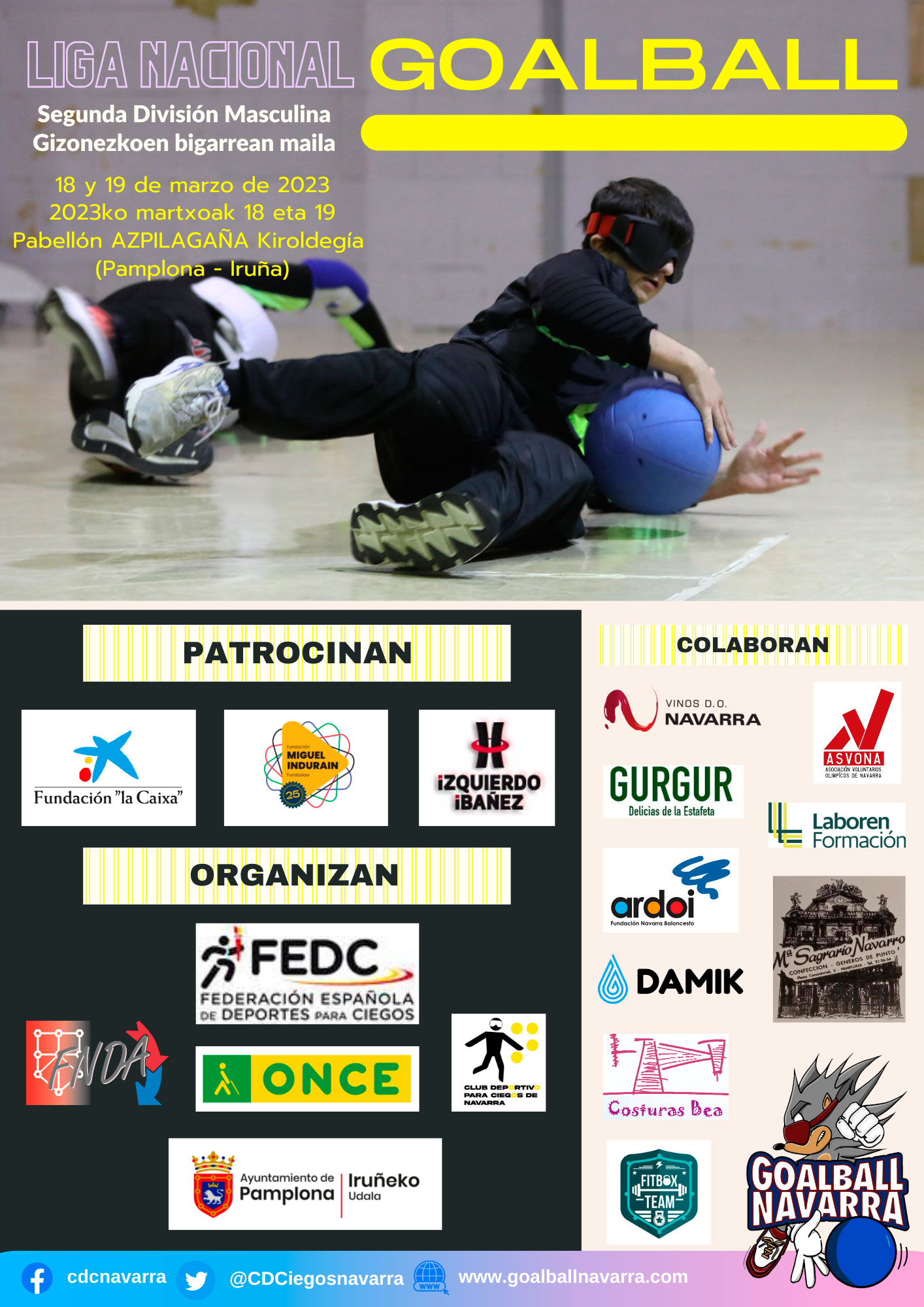 Goalball - Liga Nacional (18 y 19 de marzo, Azpilagaña)